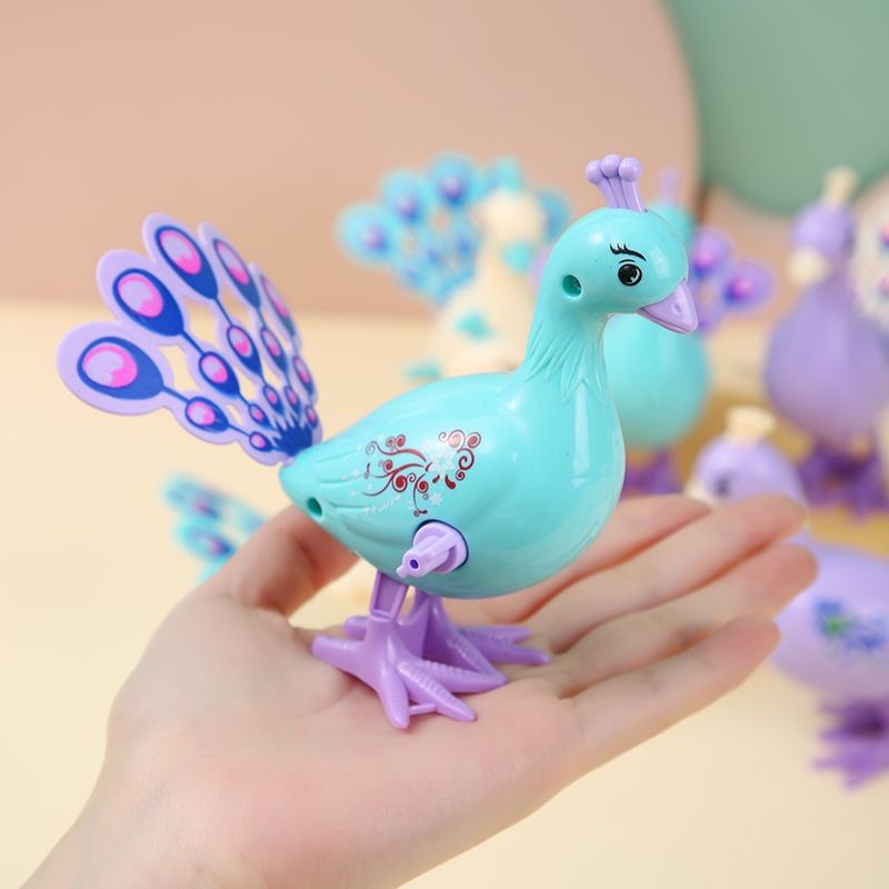 Funny Wind-Up Toys - Jumping Magpie Peacock Pigeon Dinosaur Creative Winding Puzzle Gifts for Toddlers Kids & Babies