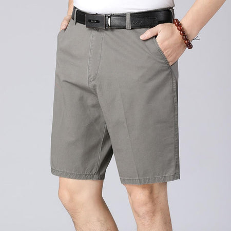 100% Cotton Shorts Men Knee Length Boardshorts Classic Brand Comfortable Clothing Beach Shorts Male Short Trousers