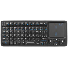 Rii K06 Mini Bluetooth Keyboard,Backlit 2.4GHz Wireless Keyboard with IR Learning Touchpad Android TV Box? Mac, Laptop, Windows