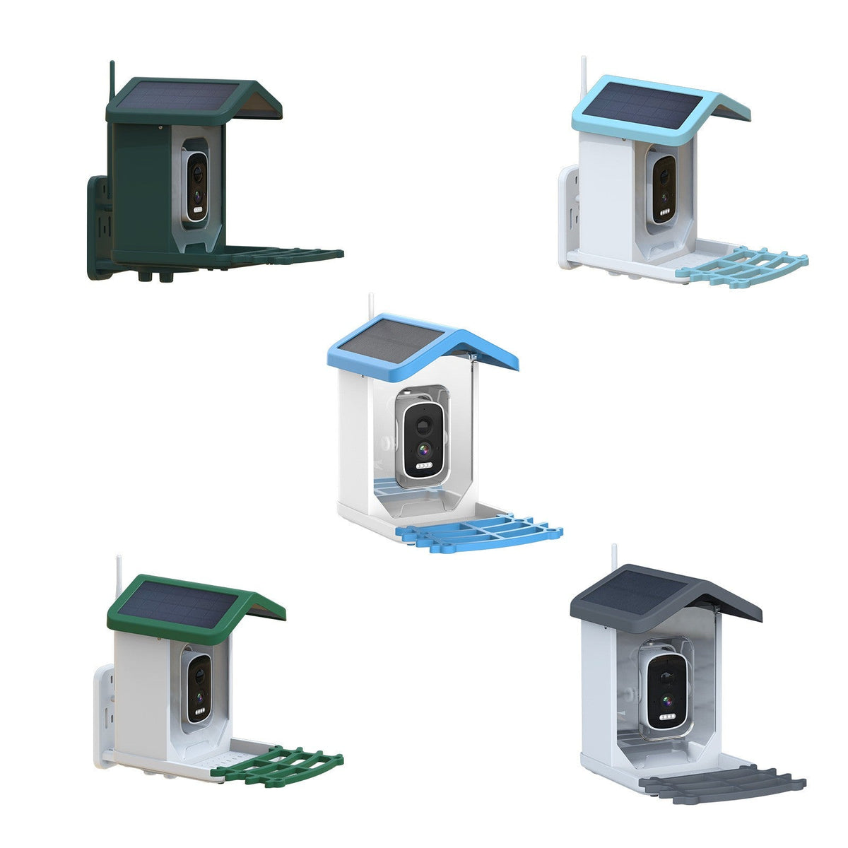 Smart Solar Bird Feeder with 4MP Camera AI Bird Identification Night Vision Weatherproof Design for Outdoor Use