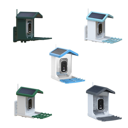 Smart Solar Bird Feeder with 4MP Camera AI Bird Identification Night Vision Weatherproof Design for Outdoor Use
