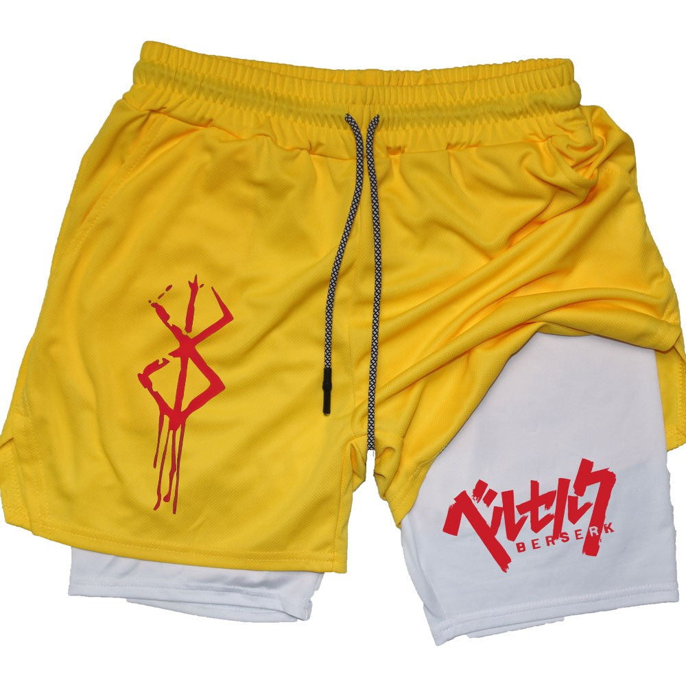 Men's High-Performance 2-in-1 Sport Shorts - Running Compression Training Yoga Fitness Workout Shorts with Pockets