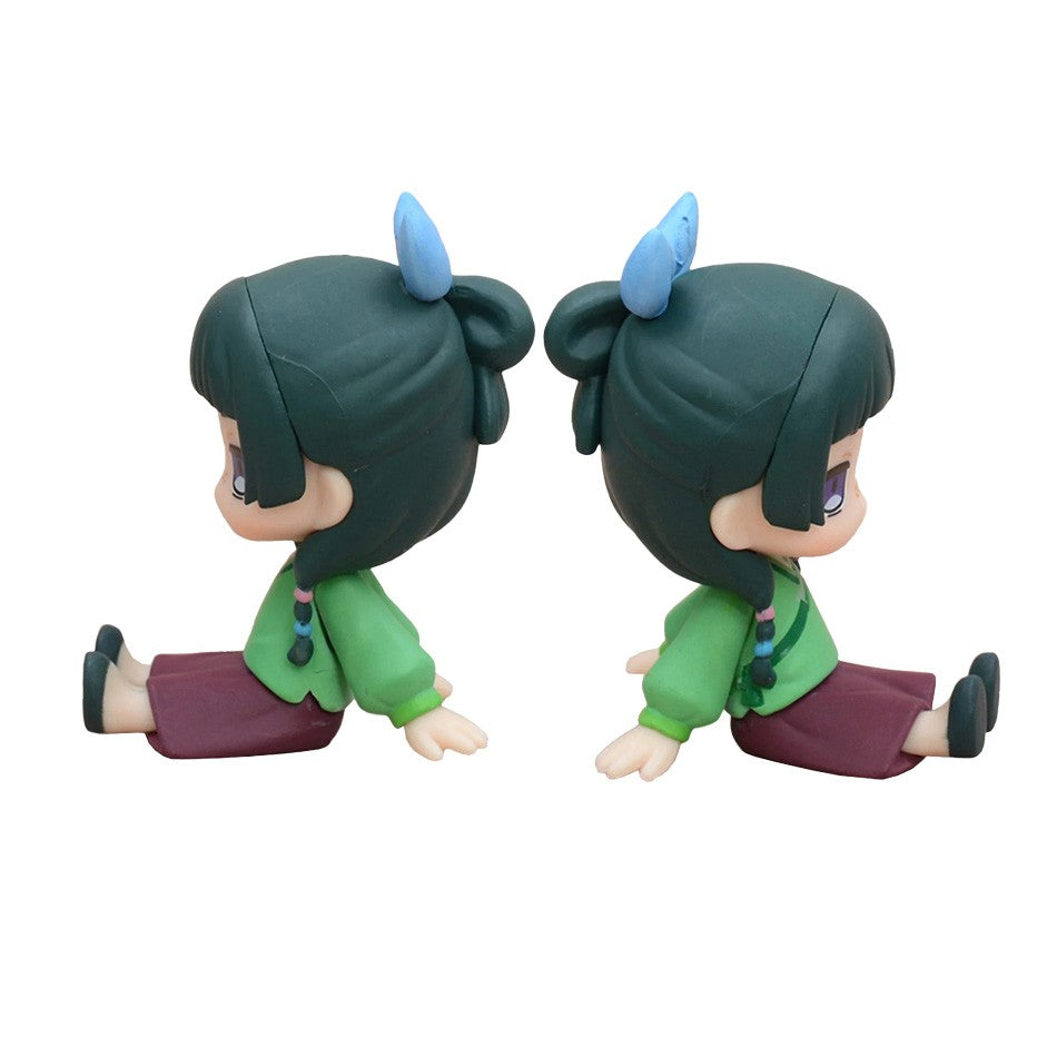 The Apothecary Diaries Maomao Jinshi Q Version Mini Figure Anime Periphery Kawaii Sitting Toys Desktop Car Ornaments Model Gifts