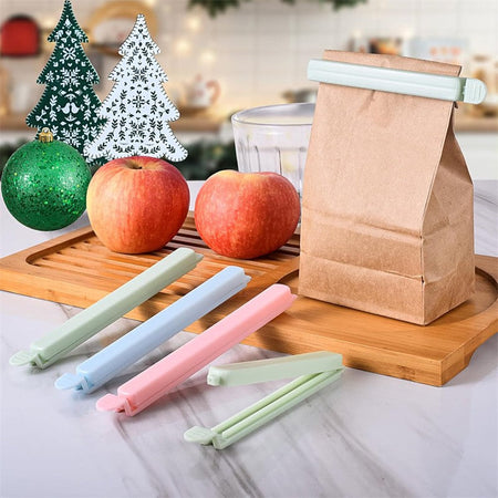 Food Snack Sealing Clip 12/15.5cm Plastic Chip Clips for Food Packages Curved Design Sealing Bag Clips Sealing Food Bag Clips