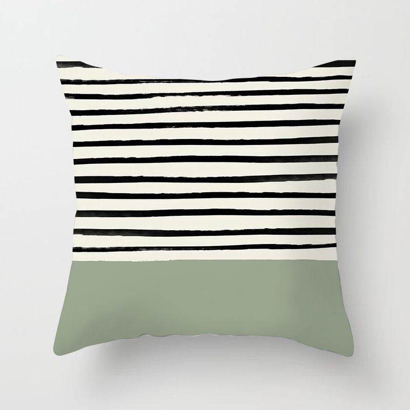 Sweet Mint Green Print Cushion Covers Fresh Art Pattern Geometric Pillowcase Fashion 45*45cm Decorative Throw Pillows Case