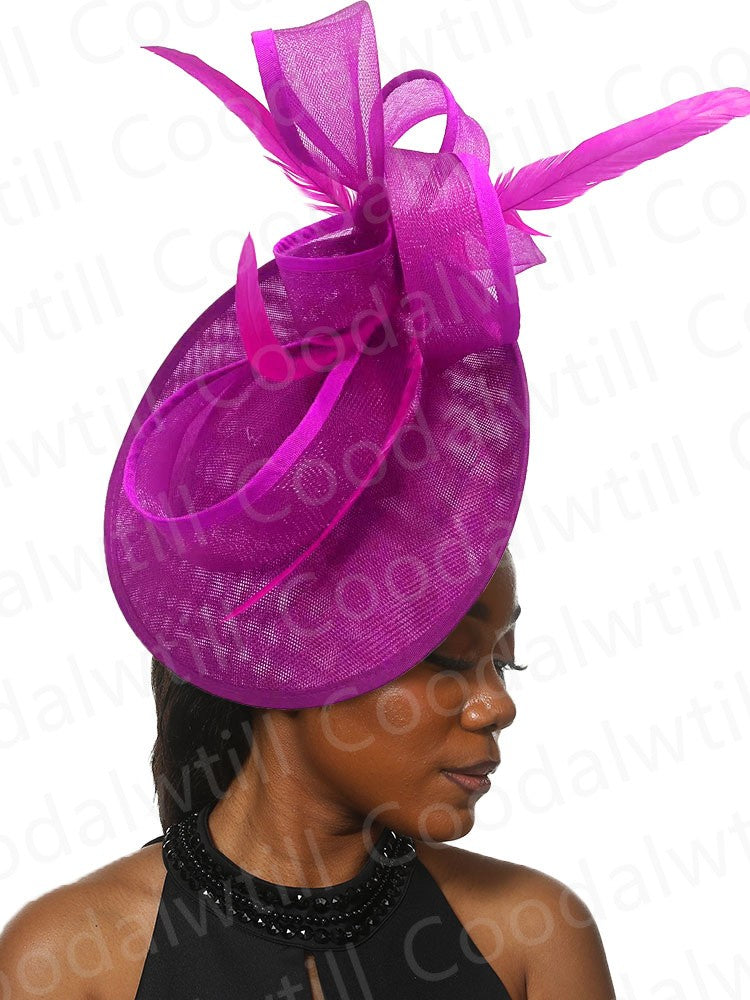 Bride Wedding Mesh Fascinators Church Hat Ladies Women Derby Big Fascinator Hats Party Event Headpiece Bride Wedding Pillbox Cap