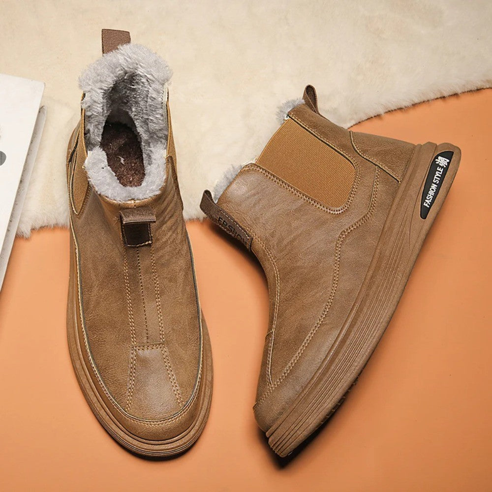 Men's Winter Boots and Cold-proof Boots 2025 Men's Winter High-quality Warm High-top Cotton Shoes Outdoor Thick-soled Snow Boots