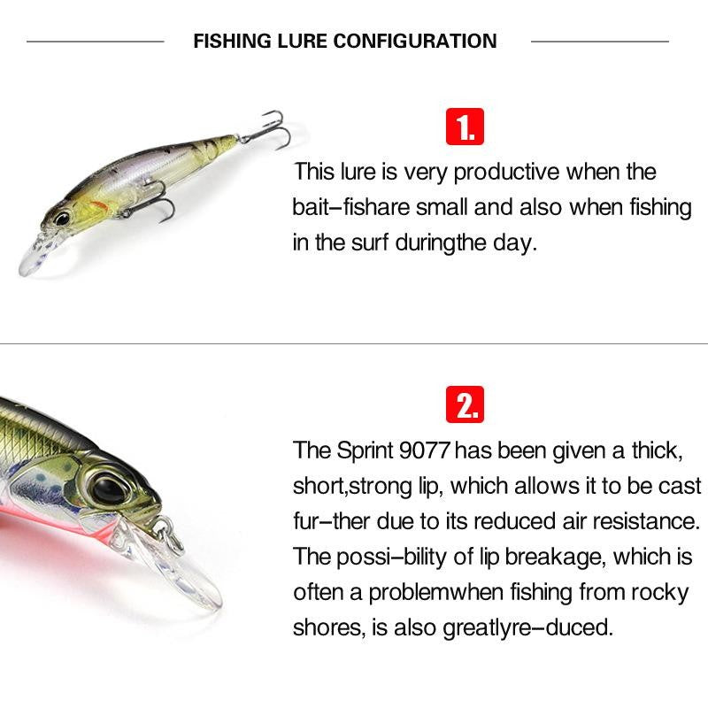 77mm 63mm Minnow Fishing Lure Wobbler Rozante 77SP Long Cast Hover Swaying Lure Jerkbait Artificial Bait Culter Alburnus Bait