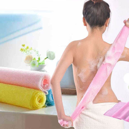 1pc Japanese Body Wash Towel Extended Bath Tool Beauty Skin Exfoliating Washcloth Nylon Skin Polishing Body Back Scrubber Towel