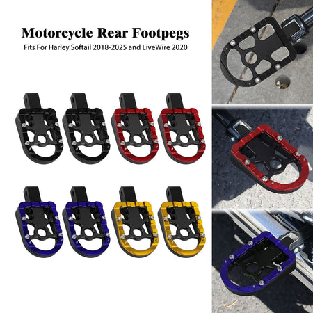 Motorcycle Footpegs Passenger Footrest Foot Pegs For Harley Softail Breakout Fat Bob Fat Boy Low Rider S Street Bob 2018-2025