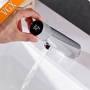 VGX Bathroom Faucets Luxury Gold Basin Mixer Sink Faucet Gourmet Washbasin Tapware Hot Cold Water Tap Brass Chrome Black Grey