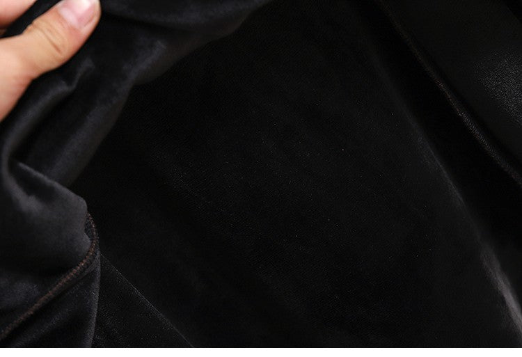 Plus Size Skirt Women 2024 Winter High Waist Elastic Velvet A Line Mermaid Skirt Korean Style Elegant Brown Or Black Long Skirts