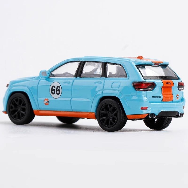New In Stock Jkm 1:64 Gulf Version Jeep Cherokee Alloy Miniature Diecast Model Cherokee Jeep Suv Car Model Custom Toys Kids Gift