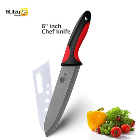 Kitchen Chef Knife Rustproof Fruit Paring Knife Ceramic Knife Household Utility Vegetable Slicing Knives Sharp Black Blades Cook