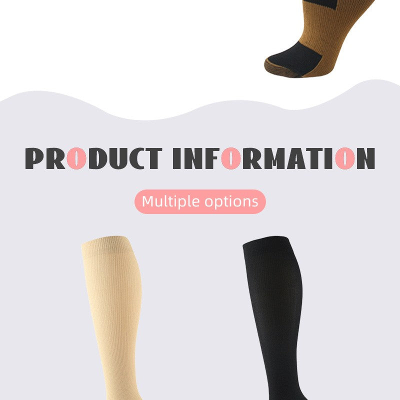 6 pairs copper fiber compression socks for men and women for running and traveling for nurses and pregnant women mid-calf design