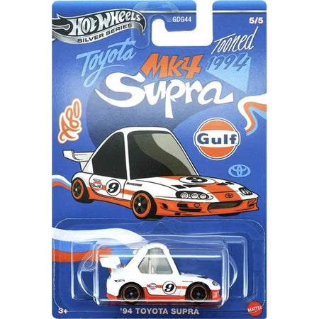 Hot Wheels Silver Series Gulf Tooned Toyota Supra Chevrolet Volkswagen Golf 1/64 Diecast Model Car Model Collection Toy Gift