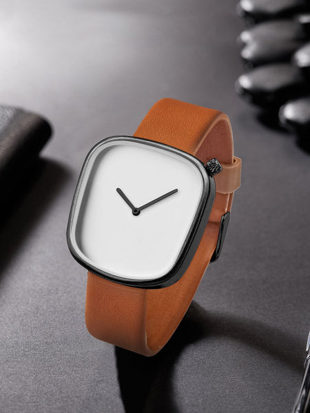 TOMI Watch Minimalist Men's Square Fashion Ultra thin Watch Minimalist Women's High Quality Elegant Quartz Watch Clock Gift