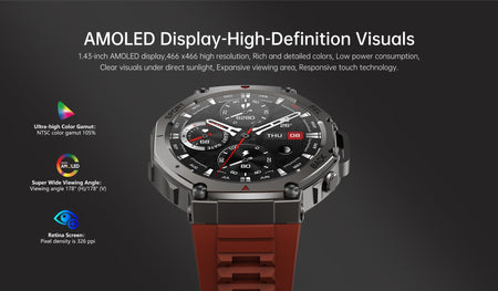 T-Rex 3 GPS Smart Watch 10ATM IP69K Waterproof Clock Compass Altimeter Call Military Sports Smartwatch Men For HUAWEI Bracelet
