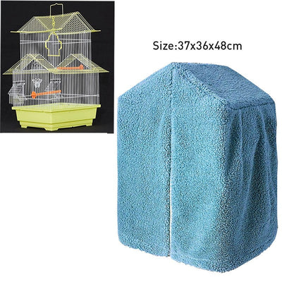 Winter Warm Bird Cage Cover Breathable Splashproof Large Bird Cage Cover Parrot Cage Shading Protective Products Bird Supplies