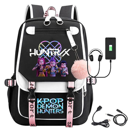 School Backpack for Students KPop Movie Daily Bagpack 2025 Hot Movie Print Backpacks for Girl Boy Laptop Usb Port Bag for Kids
