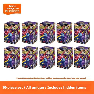 Blokees Hobie Brown Spider-Man Green Goblin Sandman Electro Shocker Spider-Man 2099action Figure Assembly Collection Toys Gifts
