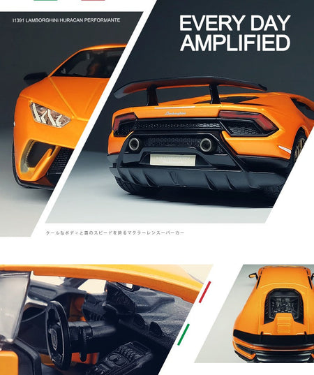Bburago 1:24 Lamborghini Huracan Performante Alloy Car Diecasts & Toy Vehicles Car Model Miniature Scale Model Car For Children