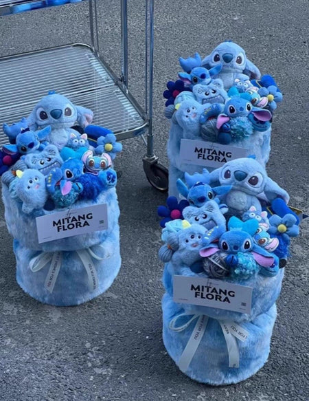 Disney Cartoon Lilo & Stitch Girls Creative Dolls Bouquet Valentine's Day Gifts To Friends with High-Pretty Birthday Gifts