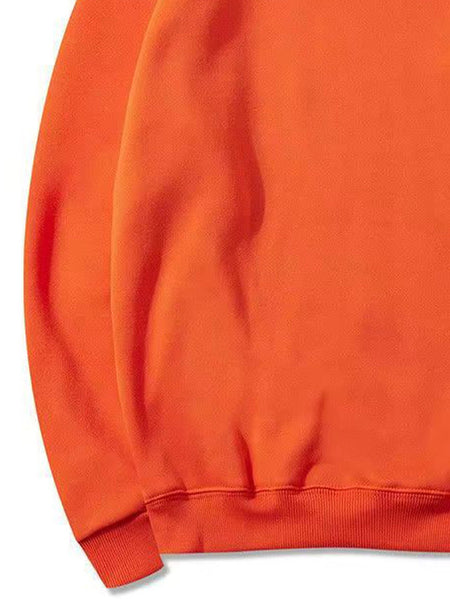 Men's Casual Loose Fleece Long Sleeve round Neck Sweatshirt Warm Sportswear for Autumn Winter Comfortable Cozy T-Shirt