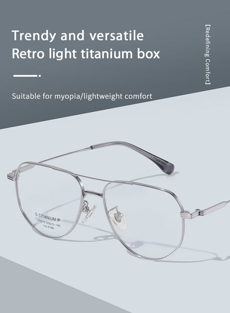 Pure Titanium Reading Glasses Women Prescription Optical Lenses Myopia Eyewear Men Blue Light Blocking Computer Eyeglasses Frame