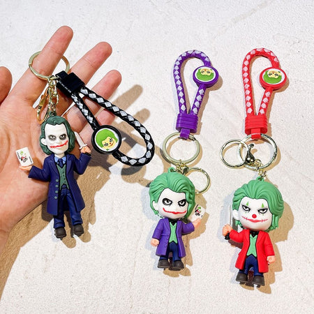 Anime Harley Quinn cartoon Marvel Batman Joker image doll bag keychain cute pendant Wonder Woman car accessories keychain