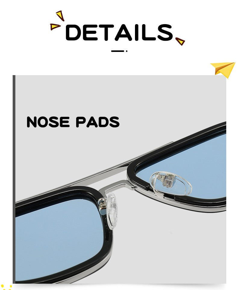 Luxury Fashion Tony Stark Style Kids Polarized Sunglasses Children Square Sun Glasses Boys Girls Oculos Retro Iron Man Glasses