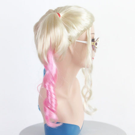 Movie Character Harley Quinn cosplay High Quality Synthetic Wig April Fool's Day Halloween Christmas