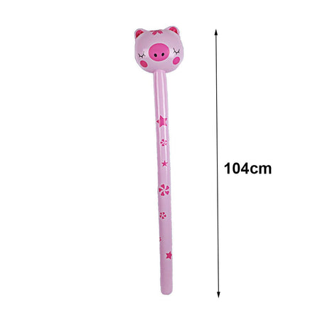 1/3/5pcs Inflatable Animal Theme Horsehead Stick Cowboy Giraffe Elephant Unicorn Cartoon Animal Baby Birthday Party Supplies