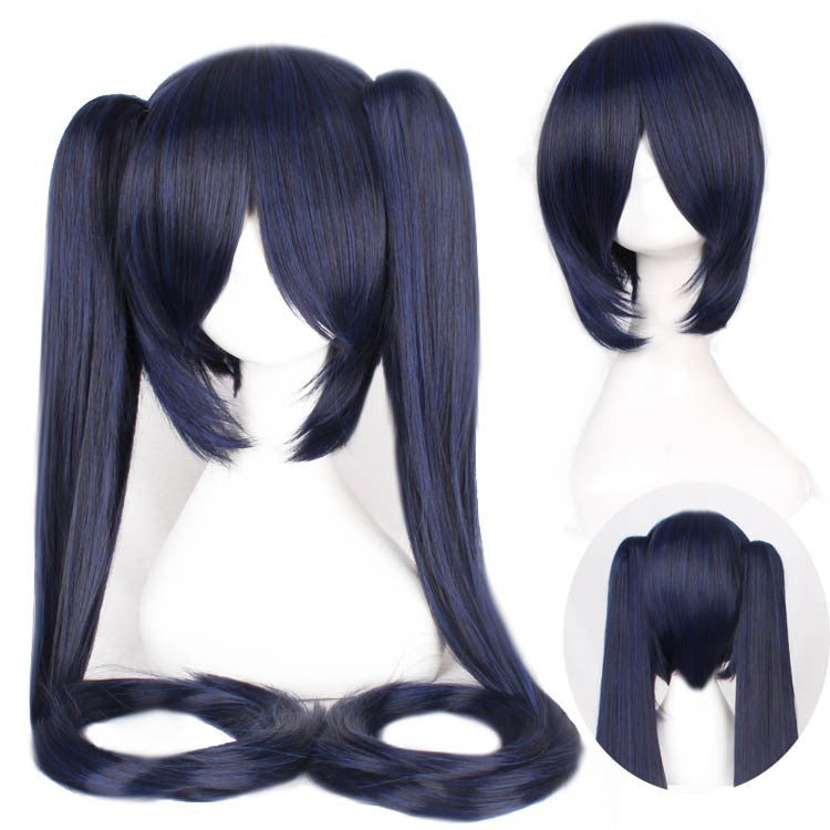 28 Colors Mi Ku Cosplay Wig Long Heat Resistant Synthetic Hair Clip Ponytails Halloween Party Wigs + Wig Cap Snow Mi Ku