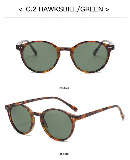 Retro Round Polarized Sunglasses Men Women Classic Leopard Frame Sun Glasses Fashion Black Driving Male Female Goggles UV400