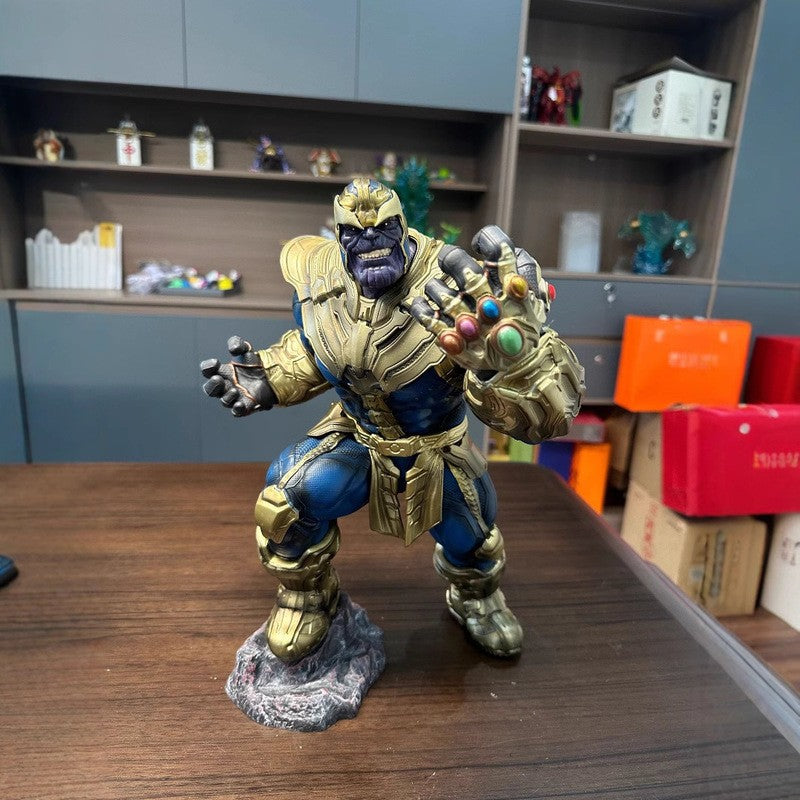 ?New?Original Marvel Animation Series Is About 36cm High. Thanos The Avengers Sigk Hand-Made Statue Ornaments Model Gifts