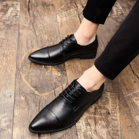 Classic Oxford Leather Shoes For Men Casual Business Wedding Shoes High Quality Men's Dress Formal Social Leather Shoes Male