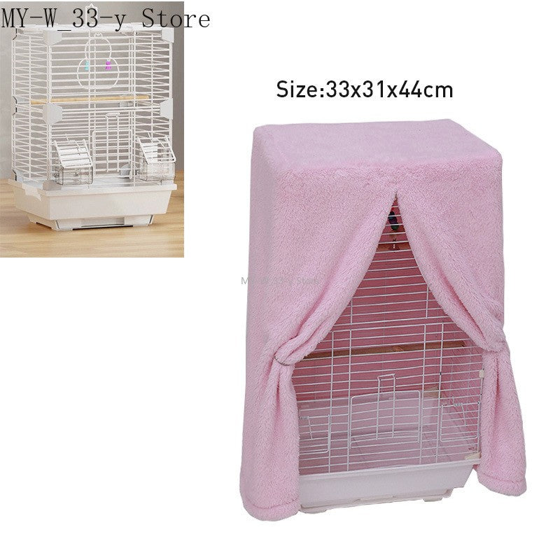 Winter Warm Bird Cage Cover Breathable Splashproof Large Bird Cage Cover Parrot Cage Shading Protective Products Bird Supplies