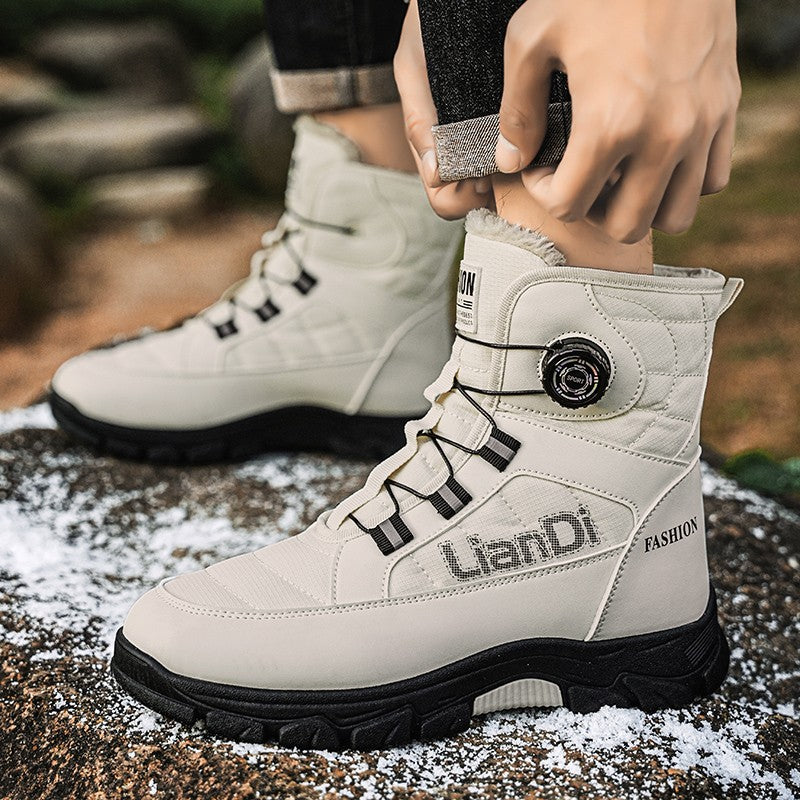 Men Top Quality Casual Snow Boots Waterproof Warm Winter Shoes Men Hiking Boots Outdoor Mountain Climbing Sneaker Man Trekking