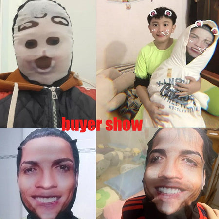 3D Realistic Mask Celebrity Face Mask Funny Head Cover Riding Scarf Cosplay Party Headwear Hip Hop Hood Balaclava