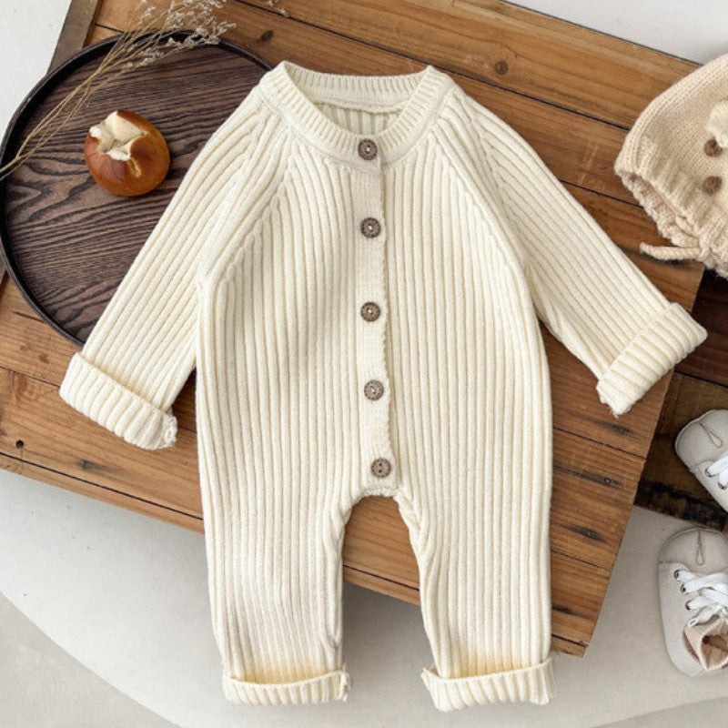 2025 New Infant Baby Girls Boys Knitted Jumpsuit Toddler Baby Girl Boys Long Sleeved Knitting Romper Children Clothes