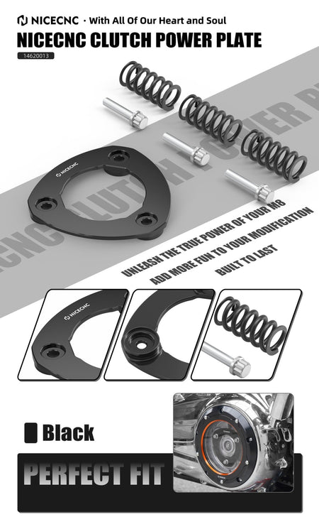 For Harley 2017-2024 Street Glide FLHX /Special Road Glide FLTRX/Special Road King FLHR M8 Derby Clutch Cover Clutch Power Plate