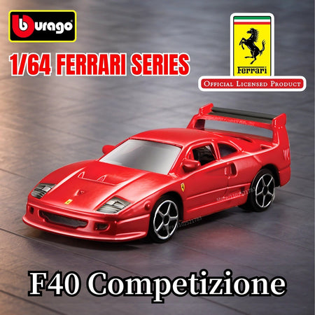 Bburago 1:64 Ferrari Enzo Replica Car Model Scale F40 F50 458 488 296 Diecast Traffic Miniature Art Figure Kid Boy Toy