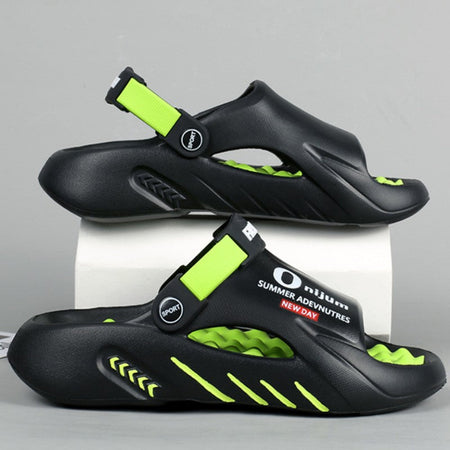 2025 New Men Massage Slippers Slides Indoor Outdoor Man Sandals Beach Casual Shoes Comfortable Sole Men Slippers Big Size 38-47