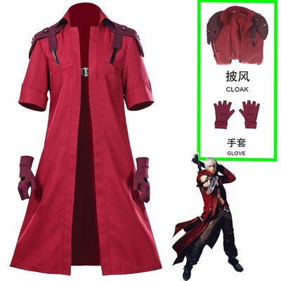 Devil May Cry 5 Dante Cosplay Costume Game DMC 5 Dante Wig Windbreaker Gloves Top Pants Disguise Suits Party Fantasia Outfits