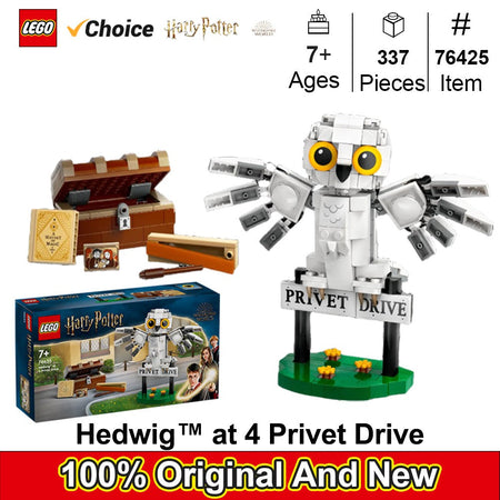 LEGO 76425 Harry Potter Hedwig at 4 Privet Drive, Buildable Fantasy Toy with a Harry Potter Owl Figure,  Gift Idea and Kids