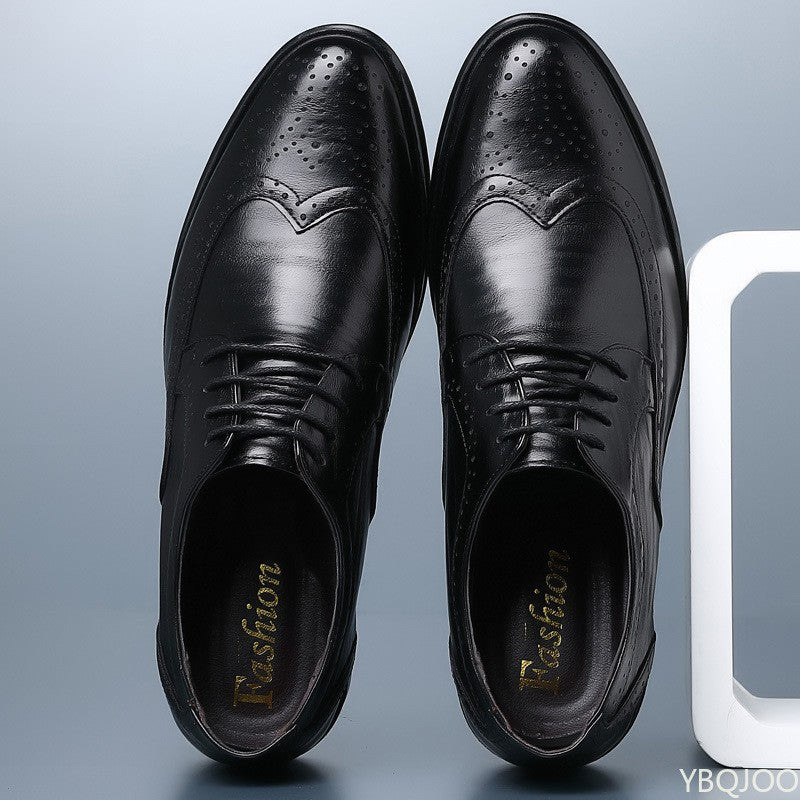Large size fashionable men's office formal shoes low cut daily comfortable pointed multifunctional men's wedding men's shoes