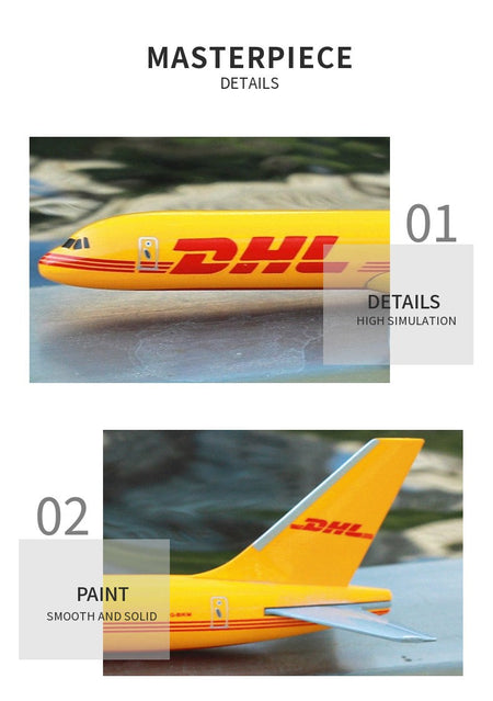 Scale 1:400 Metal Aircraft Replica DHL Boeing 757 Airplane Diecast Model Plane Aeroplane Home Office Miniature Toys for Children