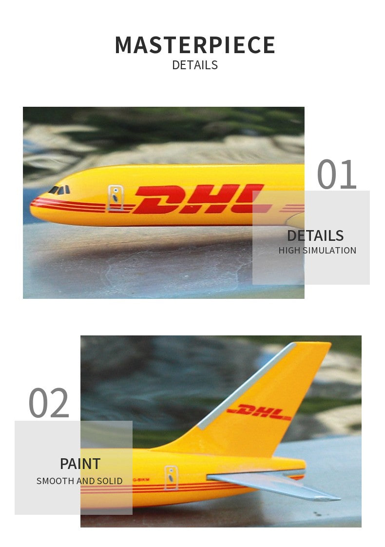 Scale 1:400 Metal Aircraft Replica DHL Boeing 757 Airplane Diecast Model Plane Aeroplane Home Office Miniature Toys for Children