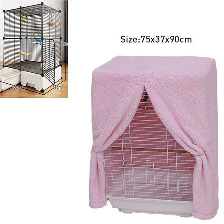 Winter Warm Bird Cage Cover Breathable Splashproof Large Bird Cage Cover Parrot Cage Shading Protective Products Bird Supplies